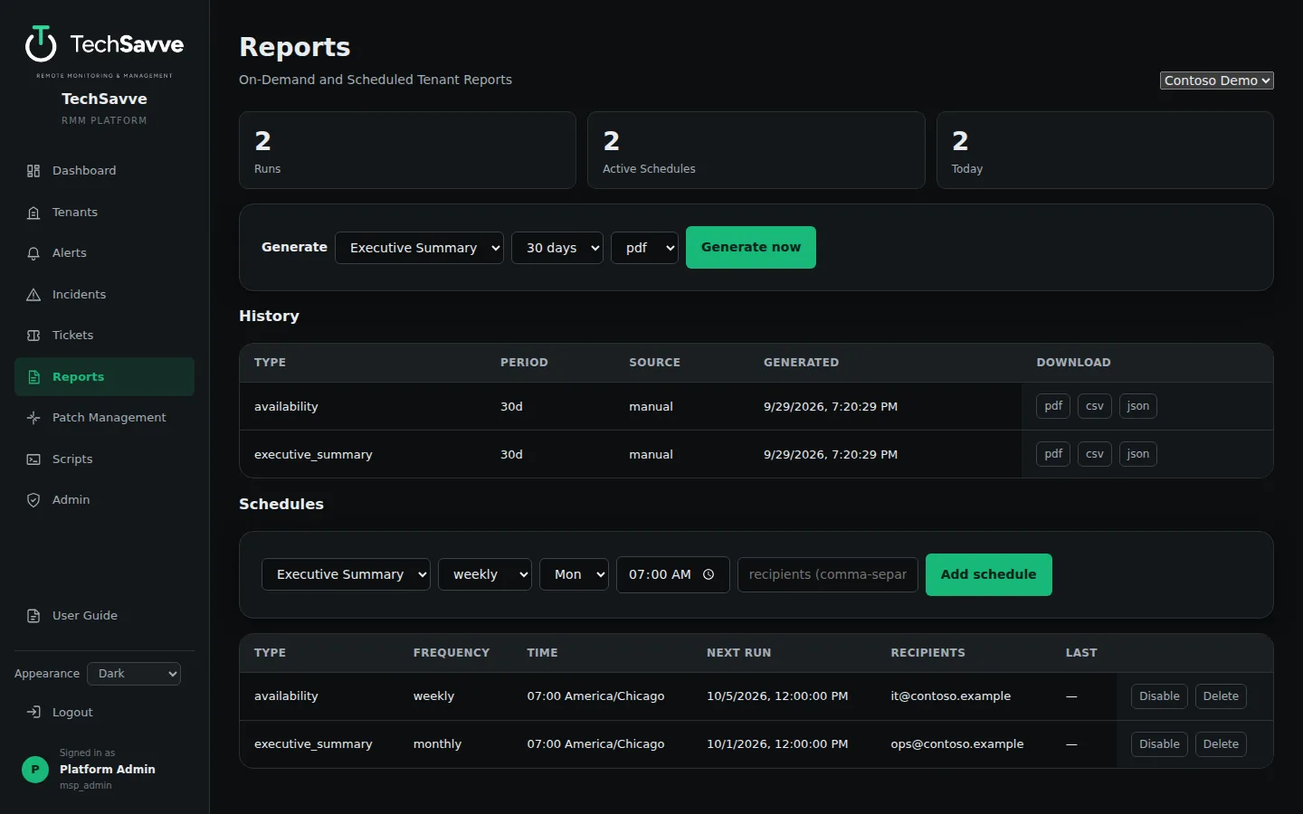 TechSavve RMM reports